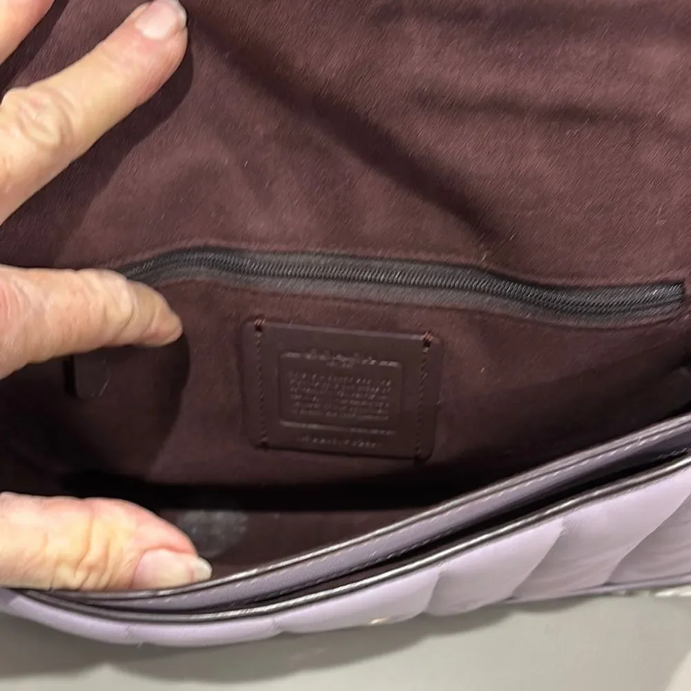 Coach Georgie Lavender Quilted/Puffy Shoulder Bag